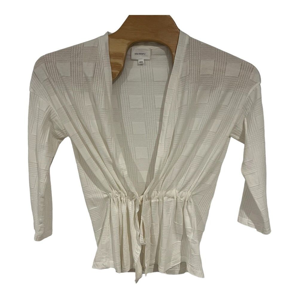 Sita‎ Murt Knit Feeling S.L Mila Fontanals, Women Cardigan Tie Front Sz L 115704